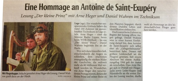 Lippische Landeszeitung, Der kleine Prinz, Arne Heger, Daniel Wahren